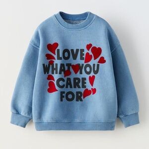 NWT Zara organic cotton blend sweatshirt